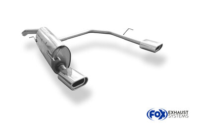 Fox Sportuitlaat Fiat Bravo 198 achterdemper, rechter/linker uitlaat - 135x80 type 53 rechts/links