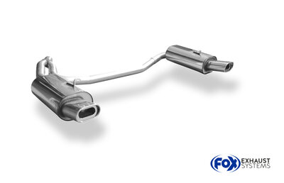 Fox Sportuitlaat Volvo C70 I - Coup&eacute; &amp; Cabriolet Achterdemper Rechts/Links Uitlaat - 135x80 Type 53 Rechts/Links