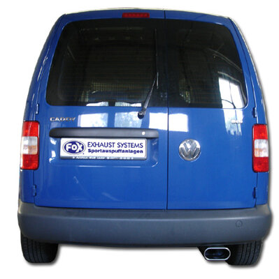 Fox Sportuitlaat VW Caddy III achterdemper, enkelzijdig - 160x80 Type 53
