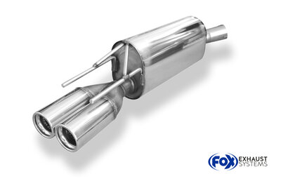 Fox Sportuitlaat Opel Calibra A achterdemper &Oslash; 63,5 mm - 2x76 Type 13