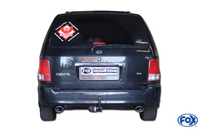 Fox Sportuitlaat Kia Carnival II uitlaatpijpen rechts/links - 115x85 Type 33 rechts/links