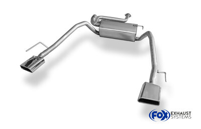 Fox Sportuitlaat Opel Cascada achterdemper, dwarsuitgang rechts/links - 145x65 type 59 rechts/links