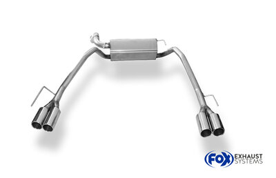 Fox Sportuitlaat Opel Cascada achterdemper, dwarsuitgang rechts/links - 2x76 Type 12 rechts/links
