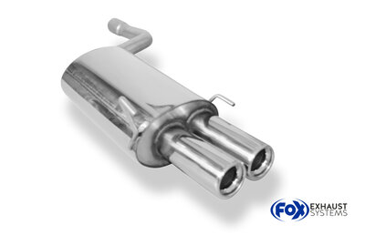 Fox Sportuitlaat Mercedes C-Klasse W202/S202 Achterdemper Inlaat 61mm - 2x80 Type 13