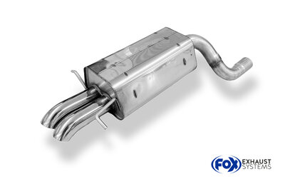 Fox Sportuitlaat Mercedes C-Klasse W203/S203 Achterdemper - 2x63 Type 28