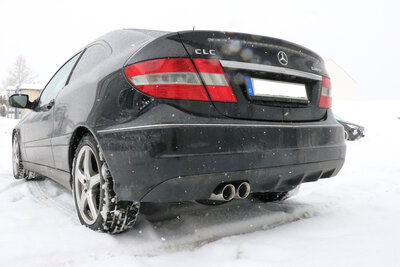Fox Sportuitlaat Mercedes C-Klasse Sportcoup&eacute; CLC 203 Achterdemper - 2x76 Type 25