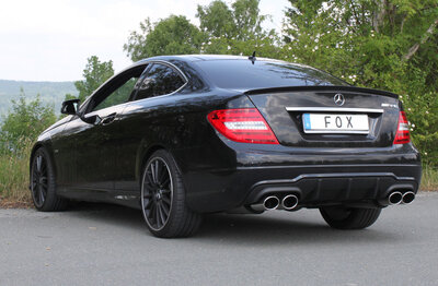 Fox Sportuitlaat Mercedes C-Klasse Coup&eacute; 6-cilinder - C204 AMG-pakket, achterdemper rechts/links - 2x115x85 type 32 rechts/links