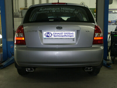 Fox Sportuitlaat Kia Cerato Hatchback Achterdemper Rechts/Links Uitlaat - 135x85 Type 53 Rechts/Links