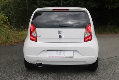 Fox Sportuitlaat Uitlaatsysteem links voor Seat Mii/ Skoda Citigo/ VW UP, compatibel met originele of FOX achterdemper - 145x60 type 59 links