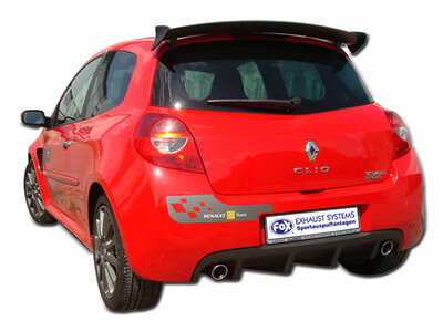 Fox Sportuitlaat Renault Clio III B Sport achterdemper, dwarsuitgang rechts/links - 1x76 type 17 rechts/links