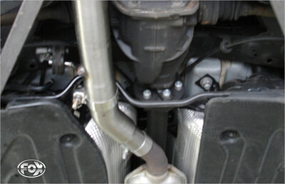 Fox Sportuitlaat Mercedes CLK Type 209 verbindingspijp voor de achterste geluiddemper naar 70 mm