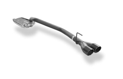 Fox Sportuitlaat Achterdemper voor Jeep Commander Type WH/XK - 2x90 Type 16 Zwart ge&euml;mailleerd