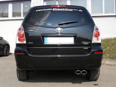 Fox Sportuitlaat Toyota Corolla Verso Diesel, modeljaar 2004 en later, achterdemper - 2x106x71 type 32