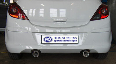 Fox Sportuitlaat Opel Corsa D - Sport-achterdemper en OPC Line-achterdemper, uitlaat rechts/links - 1x90 Type 13 rechts/links