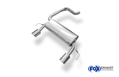 Fox Sportuitlaat Opel Corsa D GSI achterdemper, dwarsuitlaat rechts/links - 1x100 Type 16 rechts/links