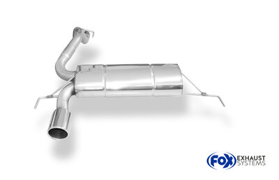 Fox Sportuitlaat Opel Corsa D GSI achterdemper, dwarsgeplaatst, enkele uitlaat - 1x100 Type 16