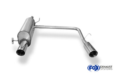 Fox Sportuitlaat Opel Corsa E achterdemper, rechter/linker uitlaat - 1x90 type 25 rechts/links