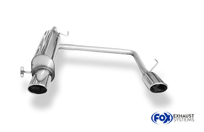 Fox Sportuitlaat Opel Corsa E achterdemper, rechter/linker uitlaat - 115x85 type 32 rechts/links