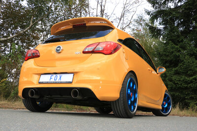 Fox Sportuitlaat Opel Corsa E OPC achterdemper, dwarsuitlaat rechts/links - 1x100 Type 25 rechts/links