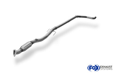 Fox Sportuitlaat Vervangingspijp voor de voordemper van de Opel Corsa E