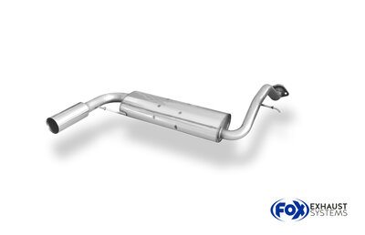 Fox Sportuitlaat Honda Civic 4 + CRX II - EC8 EC9 ED6 ED7 ED9 Achterdemper dwars - 1x76 Type 10 links
