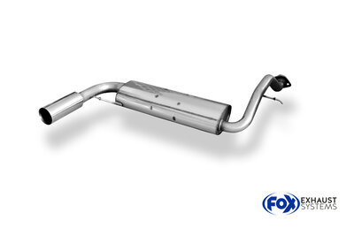 Fox Sportuitlaat Honda Civic 4 + CRX II - EC8 EC9 ED6 ED7 ED9 Achterdemper dwars - 1x100 Type 10 links