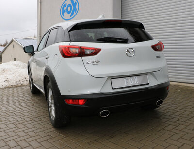 Fox Sportuitlaat Mazda CX3 Benzine - DK AWD Achterdemper dwars rechts/links - 115x85 Type 32 rechts/links