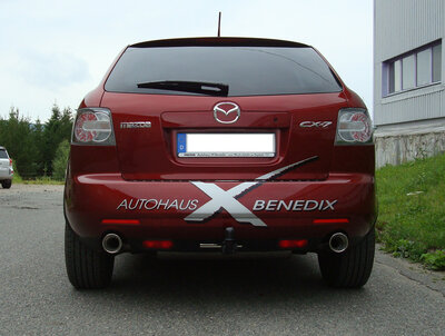 Fox Sportuitlaat Mazda CX7 achterdemper, dwarsuitgang rechts/links - 1x100 type 17 rechts/links