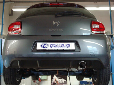Fox Sportuitlaat Citroen DS3 achterdemper - 1x100 Type 16