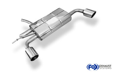 Fox Sportuitlaat Dacia Duster 4x4 achterdemper, dwarsuitlaat rechts/links - 1x90 type 16 rechts/links