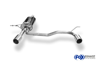 Fox Sportuitlaat Dacia Duster 4x2 - Voorwielaandrijving Achterdemper rechts/links - 1x90 Type 12 rechts/links