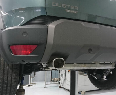 Fox Sportuitlaat Dacia Duster mild hybrid 130 4x4 achterdemper dwarsuitgang links - 1x93x79 type 70