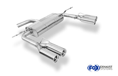 Fox Sportuitlaat VW Eos V6 achterdemper, rechter/linker uitlaat - 2x80 Type 13 rechts/links