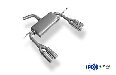 Fox Sportuitlaat VW Eos V6 achterdemper, rechter/linker uitlaat - 2x80 Type 17 rechts/links