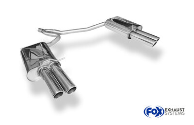 Fox Sportuitlaat Seat Exeo 3R - Sedan/Stationwagen (ST) Achterdemper rechts/links - 2x76 Type 16 rechts/links