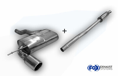 Fox Sportuitlaat Mini Cooper F56 en F57 - 3-deurs achter- en voordemper - 1x100 Type 16P