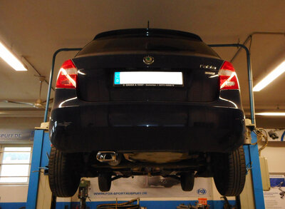 Fox Sportuitlaat Skoda Fabia 5J + NJ - 1.2l 12V Achterdemper - 145x65 Type 59