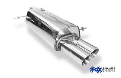 Fox Sportuitlaat Achterdemper voor Ford Fiesta MK7/ Fiesta MK7 Sport - 2x80 Type 25