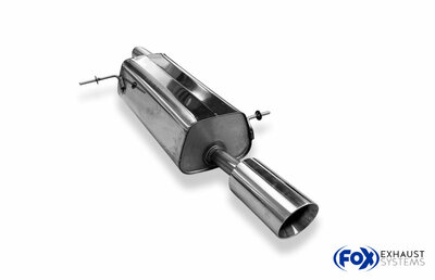 Fox Sportuitlaat Ford Fiesta MK8 - JHH Achterdemper - 1x100 Type 25