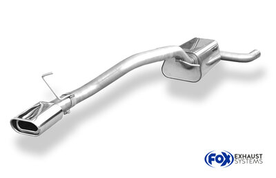 Fox Sportuitlaat Achterdemper Ford Focus MK2 Hatchback &Oslash;63,5 mm - 135x80 Type 53 Enkelzijdig