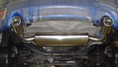 Fox Sportuitlaat Ford Focus MK2 ST achterdemper, dwarsuitgang rechts/links - 1x100 type 17 rechts/links