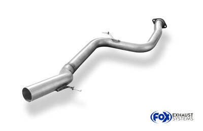 Fox Sportuitlaat Vervangingspijp voor de voordemper van de Ford Focus MK2 RS
