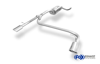 Fox Sportuitlaat Ford Focus MK2 Hatchback Facelift Achterdemper Rechts/Links Uitlaat - 106x71 Type 32 Rechts/Links