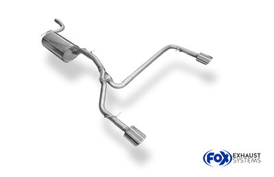 Fox Sportuitlaat Ford Focus MK3 Hatchback - Diesel Achterdemper Rechts/Links Uitgang - 106x71 Type 32 Rechts/Links
