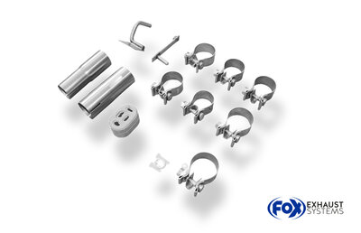 Fox Sportuitlaat Ford Focus MK3 Hatchback - Diesel Achterdemper Rechts/Links Uitgang - 1x90 Type 13 Rechts/Links