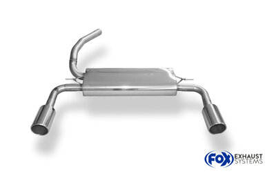 Fox Sportuitlaat Ford Focus MK3 Turnier Ecoboost Achterdemper Rechts/Links Uitlaat - 1x100 Type 16 Rechts/Links