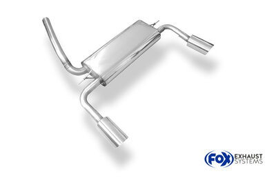Fox Sportuitlaat Ford Focus MK3 Turnier Ecoboost Achterdemper Rechts/Links Uitlaat - 1x100 Type 25 Rechts/Links