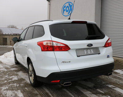 Fox Sportuitlaat Ford Focus MK3 Ecoboost - Turniker/Estate Achterdemper Rechts/Links Uitlaat - 145x65 Type 59 Rechts/Links