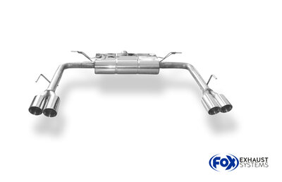 Fox Sportuitlaat Ford Focus MK4 Turnpike/Estate ST-Look Achterdemper Rechts/Links Uitlaat - 2x80 Type 25 Rechts/Links