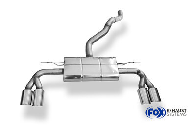 Fox Sportuitlaat Ford Focus MK4 ST-Line - starre achteras, uitlaatdemper achter, uitlaat links/rechts - 2x90 type 25 links/rechts